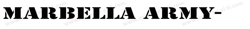 Marbella Army字体转换